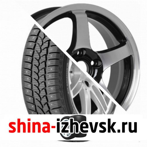 Колесо в сборе Tigar Sigura Stud 185/65 R14 T 86 + CrossStreet CR14 5.5xR14 4×100 ET35 DIA67.1 Черный полностью полированный в Ижевске